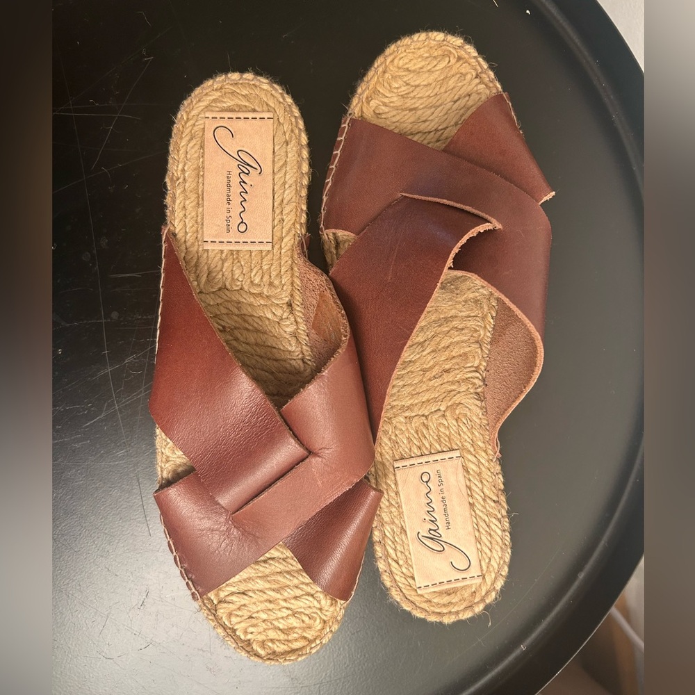 Leather handmade sandals. Worn once.